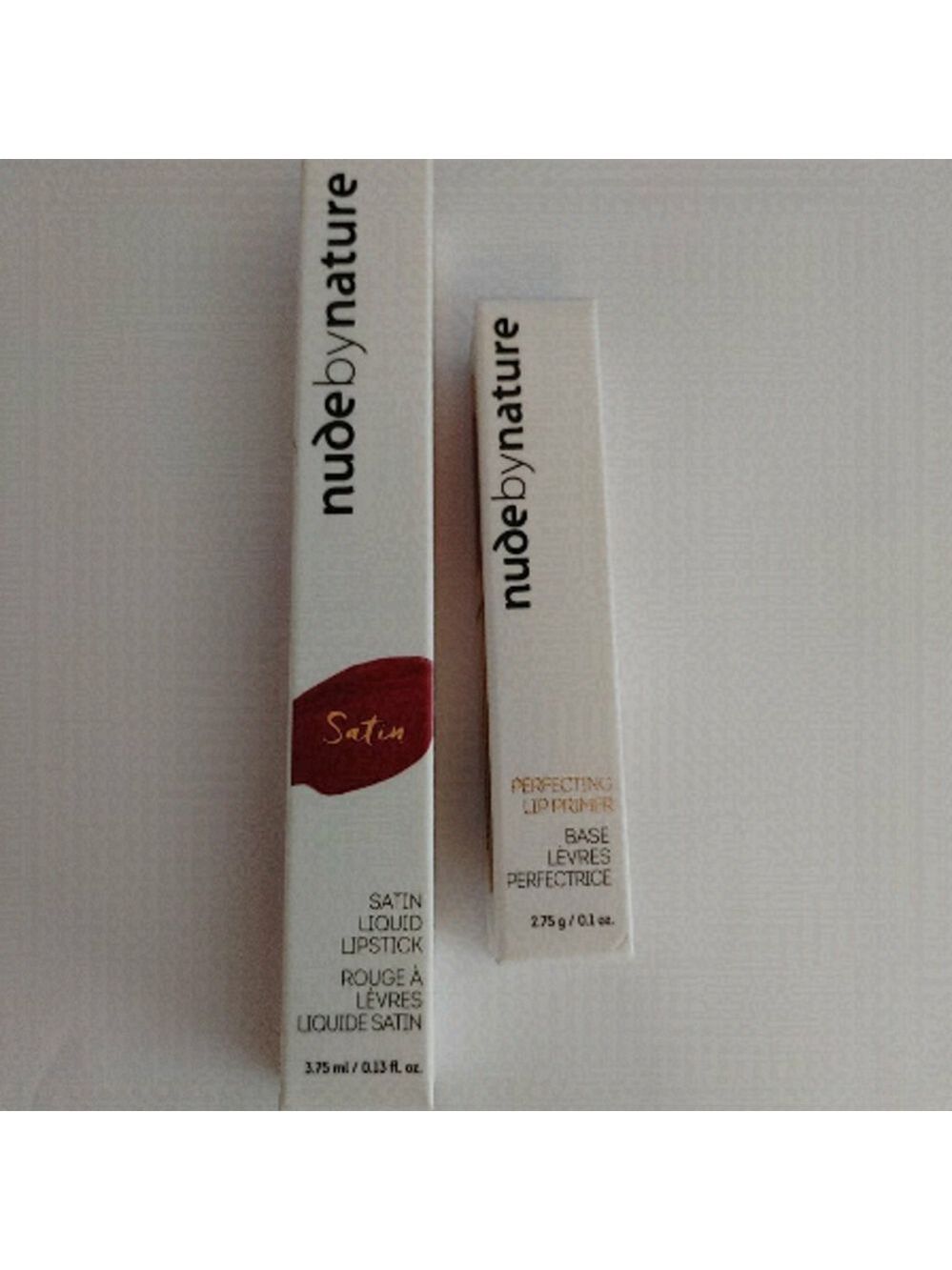 Nude by Nature Satin Liquid Lipstick + lip primer